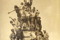 Members of Tararua Tramping Club at the summit of Kaukau on their inaugural expedition in 1919